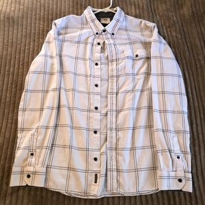 White VANS tailored fit flannel